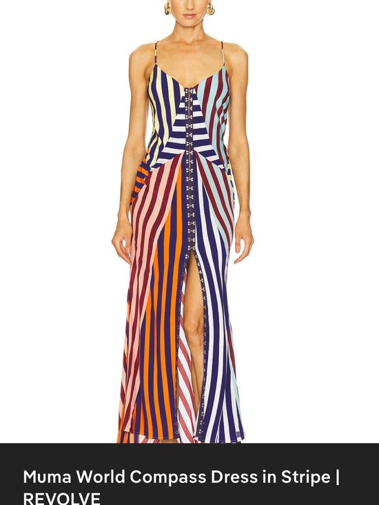 REVOLVE Dresses & Skirts - NWT Muma World Multi-Stripe Slip Maxi Dress